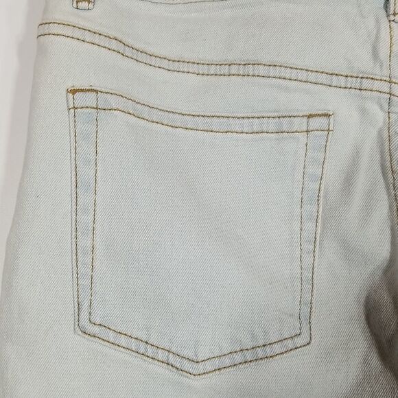 Joe Fresh Hi Rise Crop Jeans Size 29 5 Pocket Front Button With Zipper Soft Blue - Picture 4 of 8